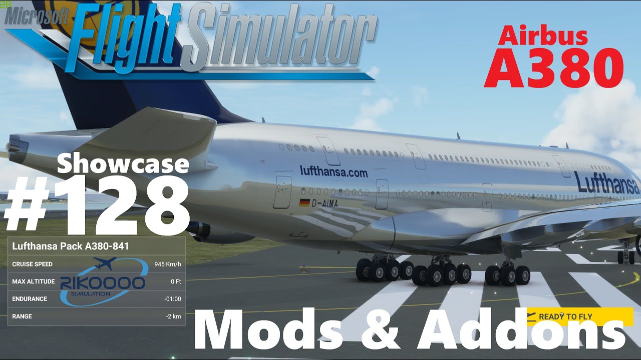Airbus A380-841 Lufthansa - Showcase #128 - Mods & Addons for Microsoft Flight  Simulator 2020 4K - YouTube