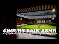 Rainy Night Inside a Korean Hanok | Indoor Courtyard ASMR (4 Hours)