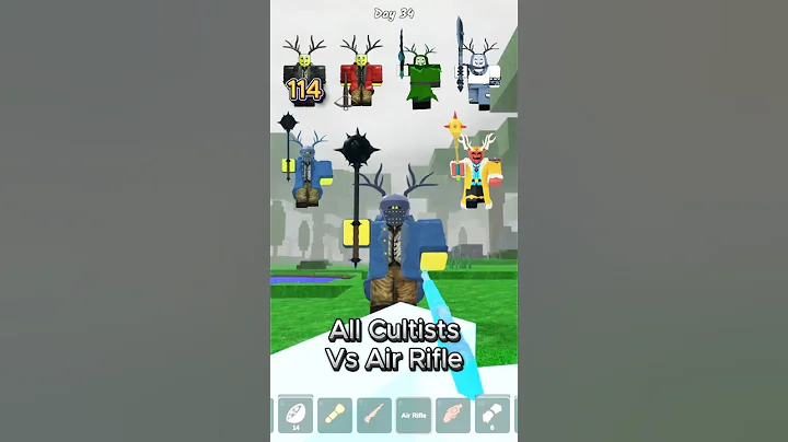 All Cultists Vs Air Rifle 😂 99 nights in the forest #99nightintheforest #99nights #roblox
