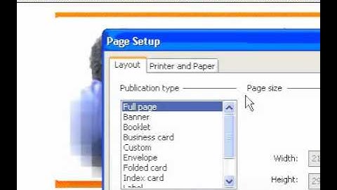 Microsoft Office Publisher 2003 Change the size of a publication