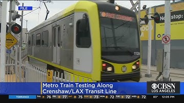 Metro Testing Trains Along Route Of Future Crenshaw/LAX Line