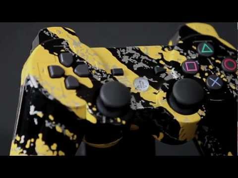 PS3 Savage Camo Yellow - Modded PS3 Controller - Gamerzicon.com
