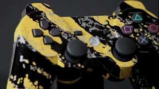 PS3 Savage Camo Yellow - Modded PS3 Controller - Gamerzicon.com