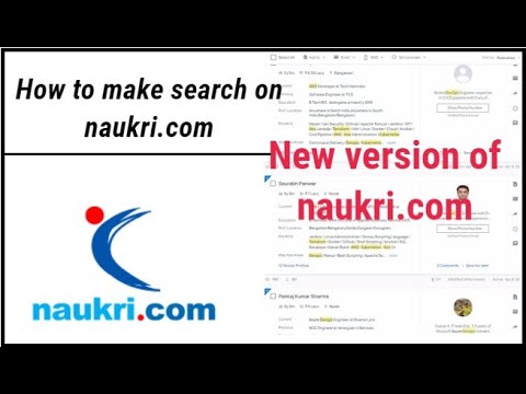 How to make search on naukri.com II New version of Naukri portal 2022