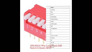 Dpl06X 6-Way Long Piano Dip Switch 2.54Mm Spst