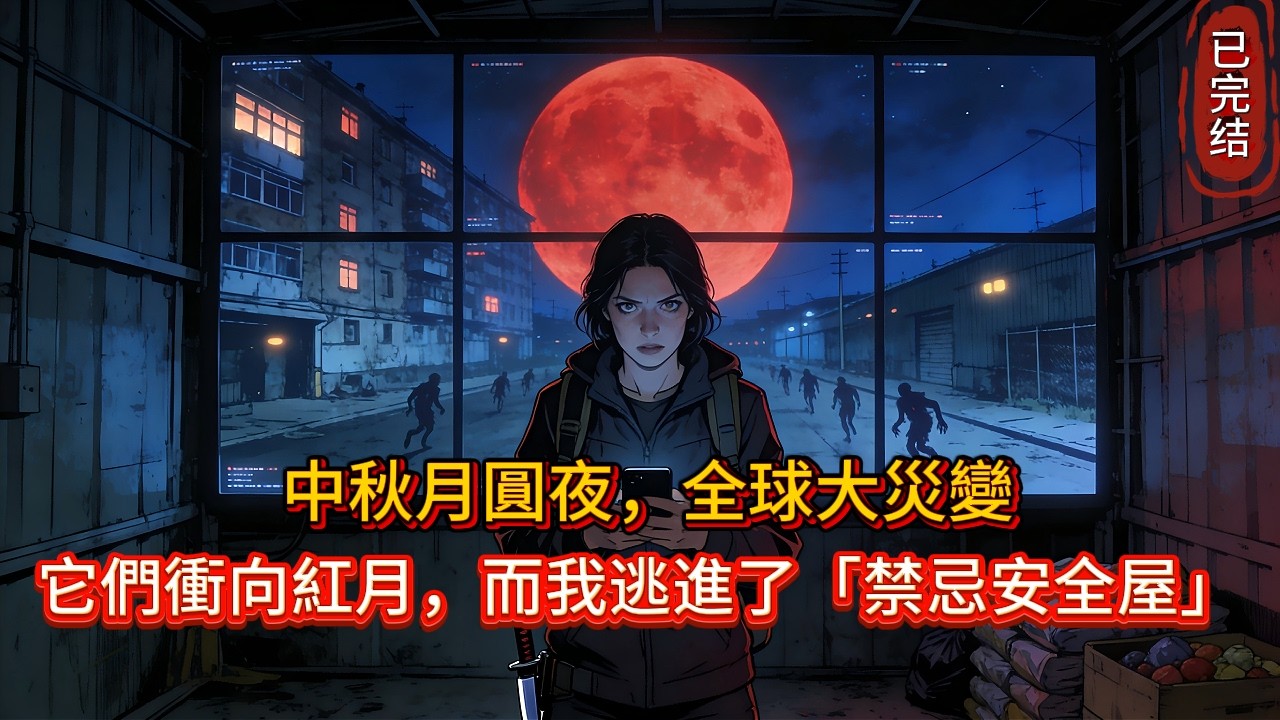 🌕 中秋夜「紅月」降臨！全城瘋了衝向月亮...只有我家收到失蹤10年的父親「千萬不要看」的訊息！#novel  #comics #小说推荐  #末世  #小說   #完结文 