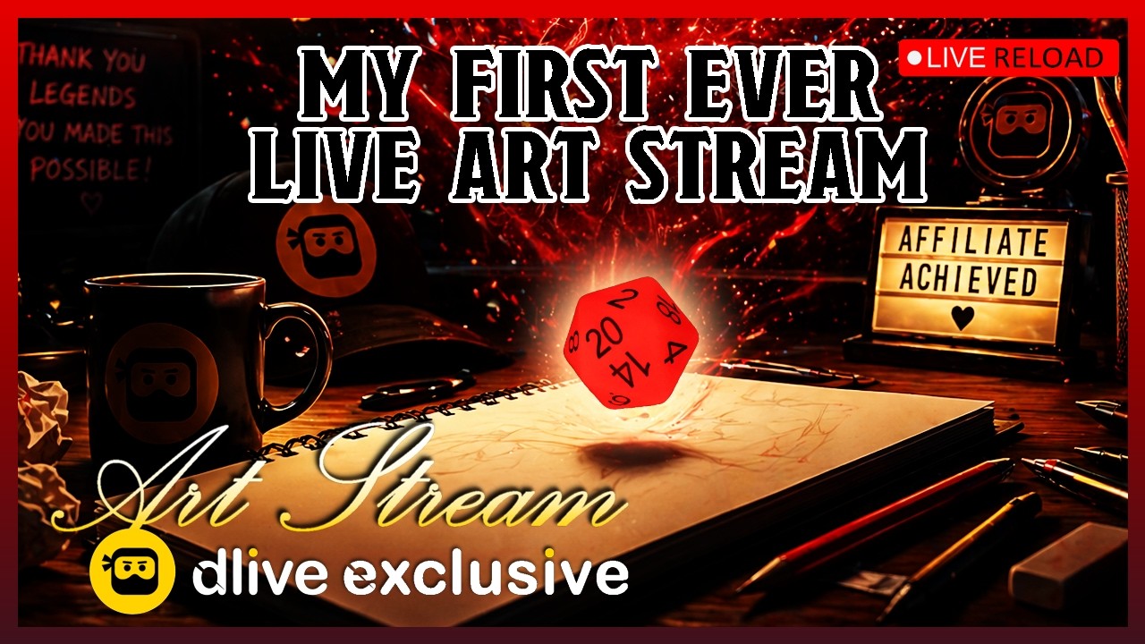 ELFSAR’s First Ever Live Art Stream | Dlive Affiliate Party (Live Reload)
