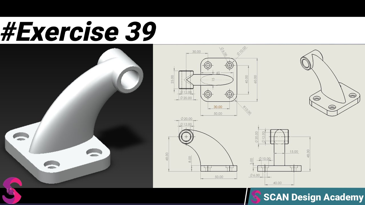 Solidworks Tutorial Exercise 39 | #solidworks #beginners - YouTube