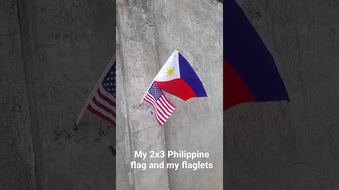 2x3 philippine flag and flaglets 🇵🇭🇺🇲🏳