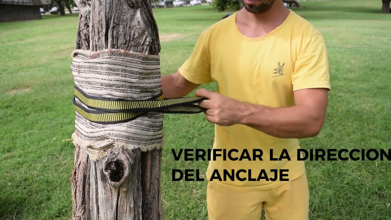 ANCLAJE DE ÁRBOL - UTILIZACIÓN Y VARIANTES DE USO -  KAME SLACKLINE