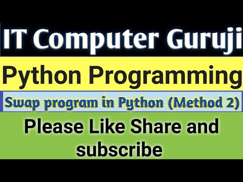Swapping two number in python ! Python swap program ! swap two numbers in python
