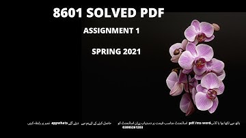 8601 solved pdf spring 2021