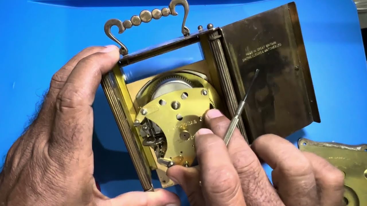 Antique Smiths Brass, floating balance carriage clock from GB