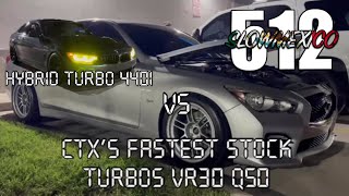CTX’s Fastest Stock Turbo VR30/Q50 vs Hybrid Turbo B58 440i | Roll Race