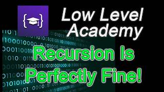 Recursion Is Perfectly Fine!