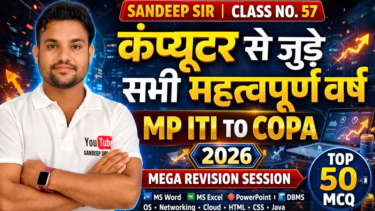 MP ITI TO COPA MCQ 2026 | ITI COPA COMPUTER 2026 | COMPUTER ALL IMPORTANT YEAE | YEAR IN COMPUTER