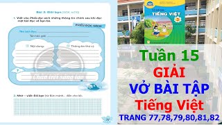 [Chân trời sáng tạo]Vở bài tập Tiếng Việt 3 trang 77,78,79,80,81,82 |Tuần 15 |Lớp 3 – tập 1