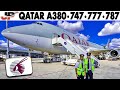 Qatar Airways Cockpit Airbus A380, Boeing 747-8, 777-300ER &amp; 787🇶🇦