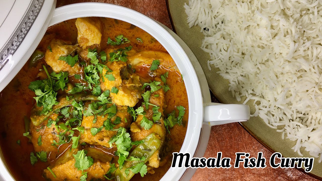 Fish Salan Rice RESTAURANT STYLE MASALA FISH CURRY WITH RICE | Machli ka salan Easy ...