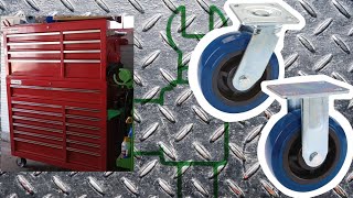 Installing New Wheels on my Harbor Freight 44" Tool Box! 61847 61844
