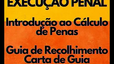 O que é uma guia de execução penal?