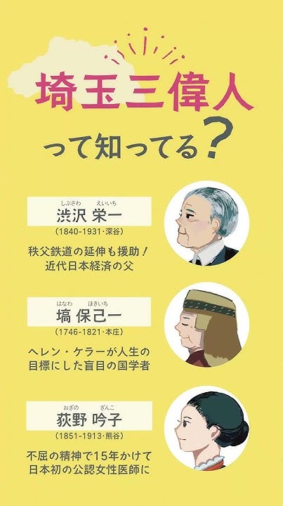 埼玉三大偉人 Youtube 埼玉三大偉人 Youtube