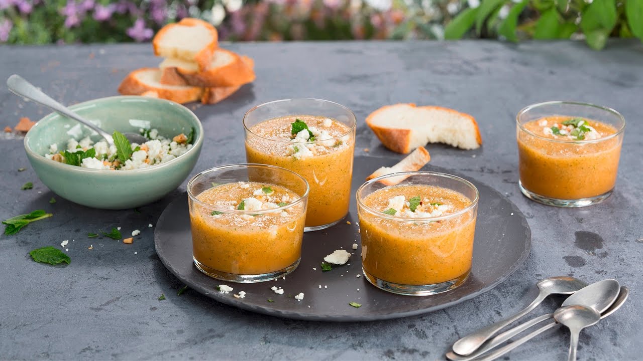 Soupe froide au melon – Migusto recette - YouTube