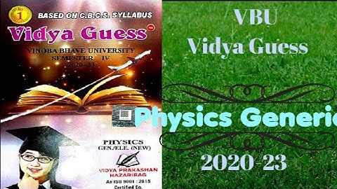 Vidya Guess B.Sc Physics Generic sem-4 VBU||vidya guess physics generic vbu