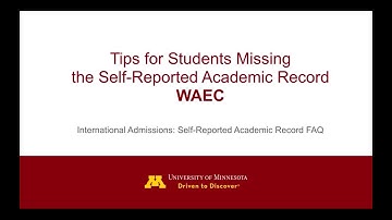 U of M Self-Reported Academic Record (WAEC)