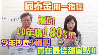 【自由女神邱沁宜】別再看衰金融股！淘『金』時刻！國泰金用1指標，10年賺180%！抄底台企銀、國票金、美債正是甜蜜點？！Feat.陳重銘