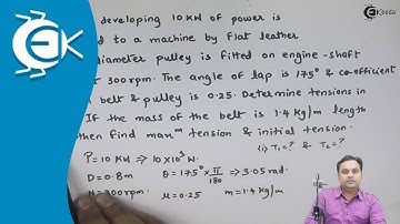 Problem 6 Based on Belt Drive - Power Transmission - Theory of Machine