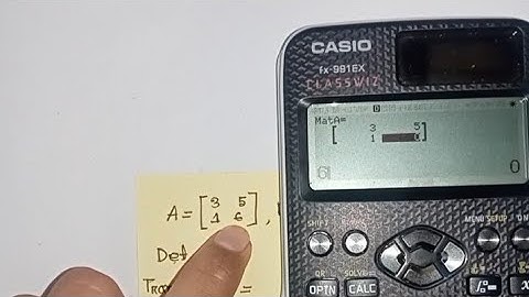 Determinant, transpose, all type matrix solution by Calculator#scientificcalculator #casiocalculator