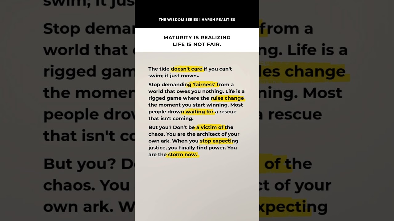 Harsh Realities Of Life 