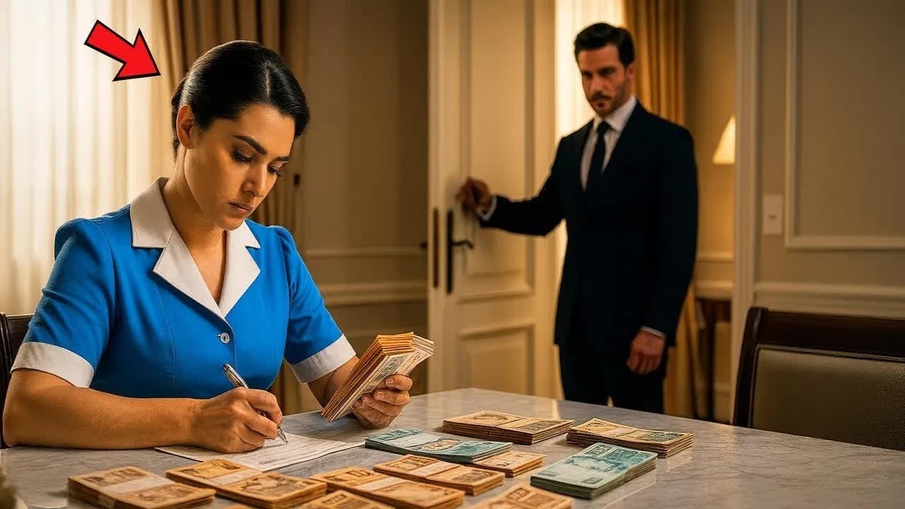 Sie dachte, sie putzt allein – doch der Millionär beobachtete sie, und was er sah, veränderte al