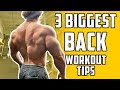 3 Biggest Back Workout Tips