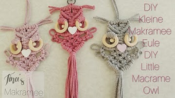 DIY Makramee Eule Schlüsselanhänger /DIY Macrame Owl Keychain