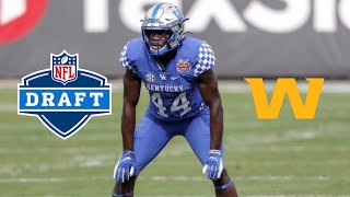 2021 NFL Draft-Washington selects Kentucky LB Jamin Davis in the 1st Round