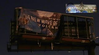 Universal's Volcano Bay I-4 Billboard Destroyed from Hurricane Irma! | BrandonBlogs