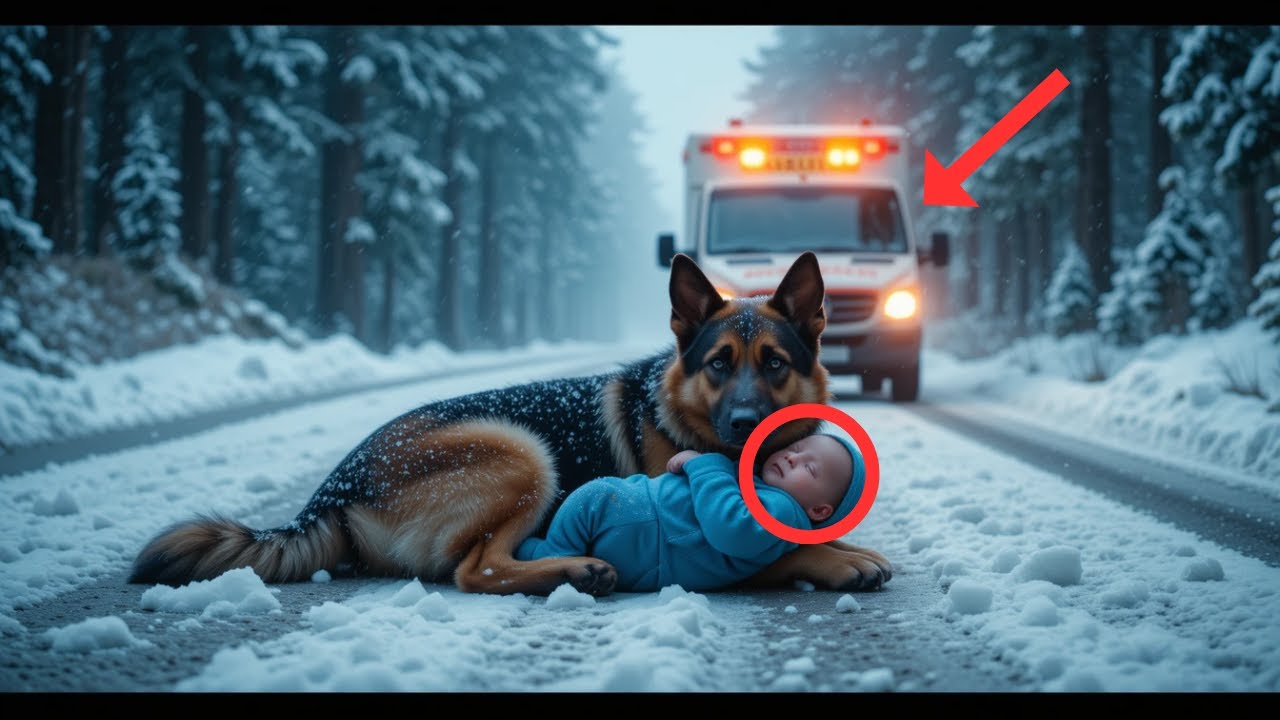 A German Shepherd Blocked the Ambulance in the Snow — What They Found Changed Everything