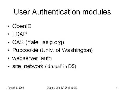 Writing a Drupal External Authentication Module