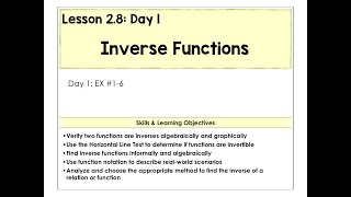 2.8-A Inverse Functions Video