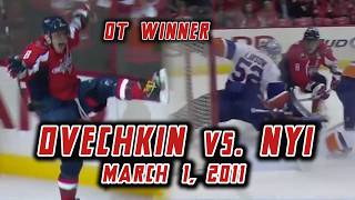 Ovechkin Beats the Islanders With Dazzling OT Goal (3/1/2011)