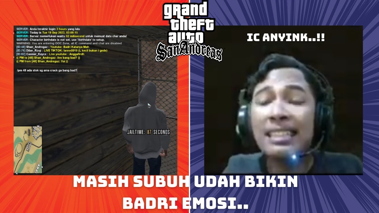 GTA San Andreas [JGRP] - Mancing emosi admin Badri