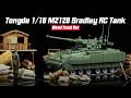 Simulated battle! Highly realistic 1:14 M2A4 metal tracked RC tank, turret rotates 320 degrees. #rc