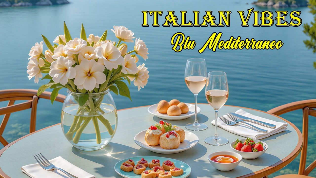 The Best 🇮🇹 Italian Music🎶 Italian Vibes 🎶1+ Hour Mediterranean Serenity Amalfi Coast & Lake Como 4K