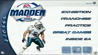 EA Sports Preview 2001 with Madden Bowl 2000 screen