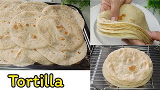 ทำแผ่นตอร์ติญ่า  Tortilla  แบบง่ายๆไม่ต้องนวดแป้ง  เคล็ดแป้งนุ่มไม่แข็ง กระด้าง