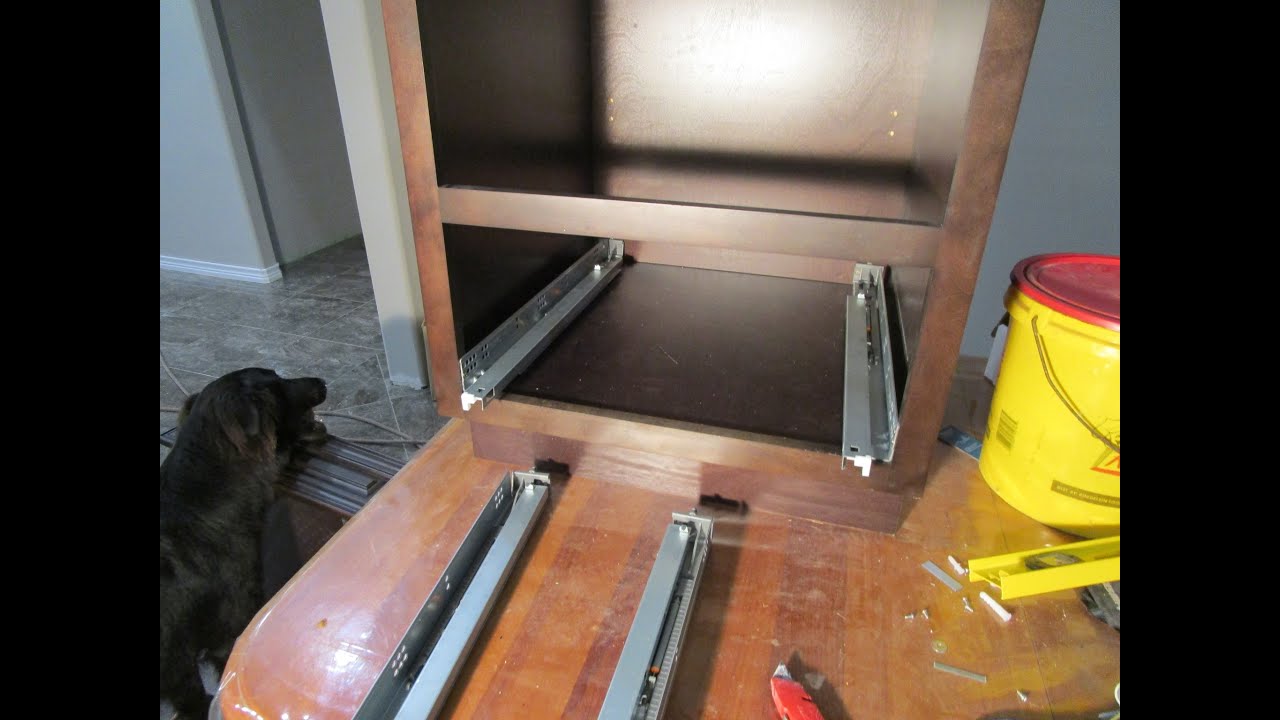 Installing Dtc Cabinet Drawer Slides In Island Kitchen Cabinets