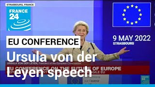 Replay:  Ursula von der Leyen addresses EU conference on the future of Europe • FRANCE 24 English