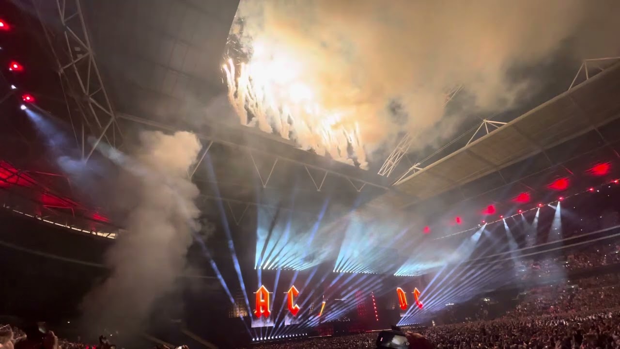 Epic finale : AC/DC rocks Wembley in closing with fireworks display